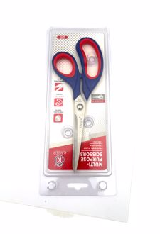 قیچی بزرگ 8/5 اینچ اداری (کایزر) - آبی قرمز