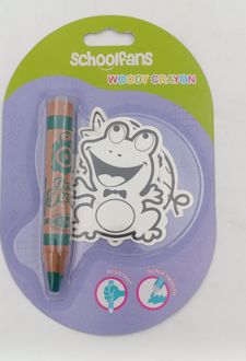 پاستل مدادی تک‌عددی با الگو اسکول فنز (سبز)