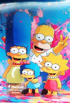 دفتر 80 برگ مجلد (مازلاین) - طرح سیمپسون ها رنگی