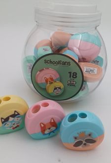 تراش مخزن دار دو سوراخ پاستلی اسکول فنز - (زرد سبز)