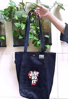 کیف پارچه‌ای جیب‌دار 35*38 جین جوی (کد X-15)