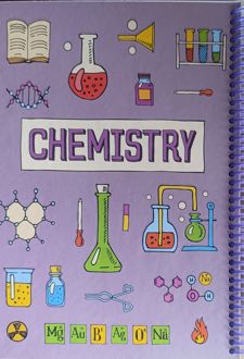 دفتر شیمی 100 برگ وزیری سیمی جلد‌سخت (پودل) بنفش