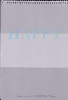 دفتر یادداشت سیم از بالا A4 طوسی Happy Por note (لانگو)