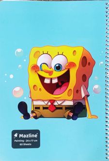 دفتر نقاشی 60 برگ سیمی (مازلاین) - باب اسفنجی