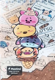 دفترچه سیمی 80 برگ (مازلاین) - پو