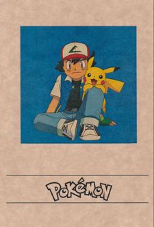دفتر 80 برگ رقعی جلدکرافت گذران انیمه (Dash note) Pokémon