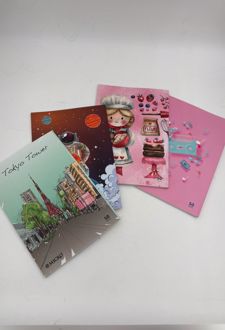 دفتر 50 برگ وزیری ته چسب میکرو طرح فانتزی (گاو)