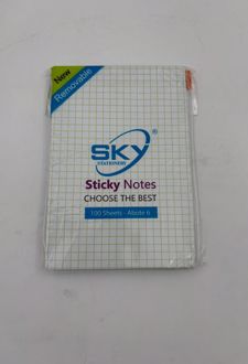 استیک‌نوت شطرنجی A6 سفید (SKY)