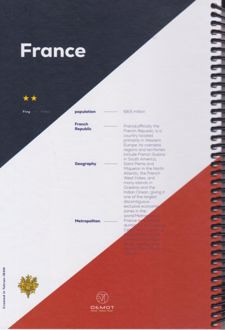 دفتر فنری 160 برگ طرح پرچم (دموت) - France
