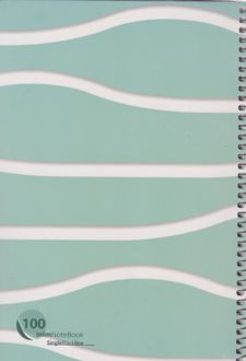 دفتر 100 برگ جلد مقوایی سیمی کلاسیک (میم) سبز‌آبی