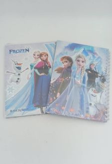 دفتر 100 برگ B5 سیمی کشدار طرح دار فانتزی میکرو (فروزن 3نفری)