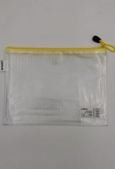 پوشه A5 زیپ‌دار زرد (MG)