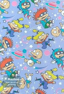 دفتر 100 برگ سیمی مجلد (مازلاین) rugrats - آبی