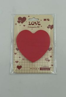 استیک‌نوت 60 برگ قلبی قرمز (MG)