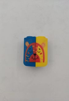 تراش مخزن دار دو سوراخ فانتزی سری جنگل اسکول فنز - (زرد آبی)