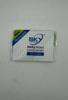 استیک‌نوت شطرنجی 7.5*10 سفید (SKY)