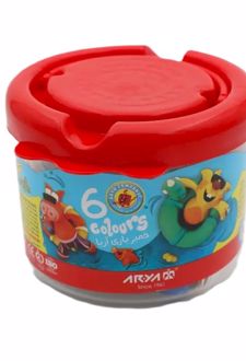 خمیر سطلی 6 رنگ آریا (سطل قرمز)