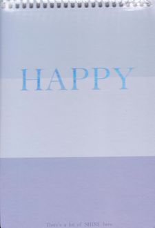 دفتر یادداشت سیم از بالا A5 آبی Happy Por note (لانگو)