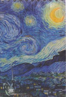 دفتریادداشت 98 برگ خطدار سیمی A5 فانتزی (میم) شب های پر ستاره