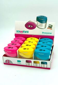 تراش مخزن دار دو سوراخ فلزی اسکول فنز - (آبی)