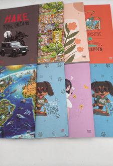 دفتر 100 برگ وزیری ته چسب طرح کلاسیک میکرو (کره زمین)