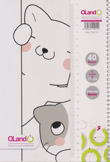 دفتر40 برگ مجلد سیمی سری کیوتی کالر میو (الند)