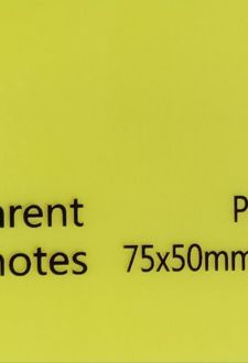 استیک‌نوت 50 عددی pvc شفاف (زرد)
