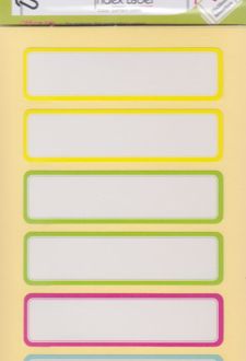 بلیستر 5 عددی لیبل اسم (برچسب) 4 رنگ 7/5 *2 (لانگو)