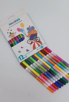 ماژیک نقاشی 12 رنگ دوسر اسکول فنز