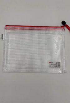 پوشه A5 زیپ‌دار قرمز (MG)