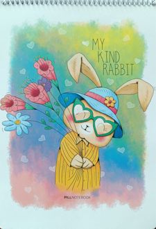 دفتر‌نقاشی 50 برگ رحلی سیم‌از‌بالا (پیل) خرگوش