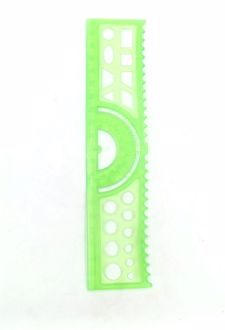 خط کش 20 سانت ژله‌ای نقاله‌دار (نابیل) - سبز