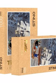 پازل شیشه‌ای استینو 1000 تکه طرح تن تن (کد 19111)