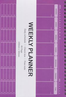 دفتر برنامه‌ریزی مدل weekly planner (همیشه) - بنفش