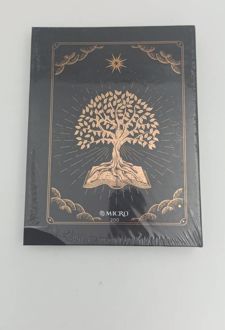 دفتر کلاسوری 26 حلقه 200 برگ قفل فلز طلاکوب میکرو (درخت)