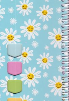 یادداشت 140 برگ سایز 16*8 جلدسخت (آوات) - آبی گل