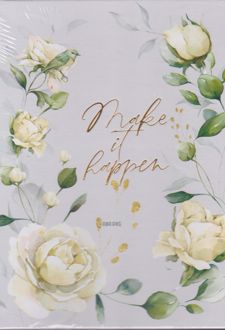 کلاسور 100 برگ 20 حلقه قفل فلزی A5 طلاکوب (آبرنگ) گل