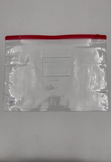 پک کاور زیپی A4 شفاف قرمز (MG)