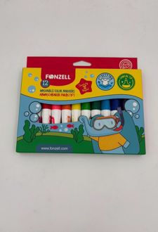 ماژیک 12 رنگ جامبو قابل شستشو (فونزل)