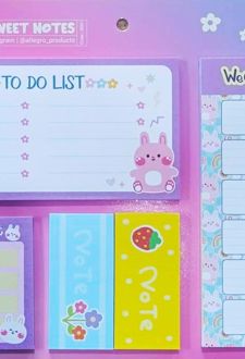 بلیستر نوت‌پد پلنر Sweet Notes (الگرو) بنفش خرگوش