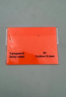 استیک‌نوت 50 عددی pvc شفاف (نارنجی)