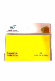 استیک‌نوت 50 عددی pvc شفاف (زرد)