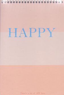 دفتر یادداشت سیم از بالا A5 گلبه‌ای Happy Por note (لانگو)