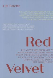 دفتر یادداشت بی خط LIFE PALETTE (طرح RED VELVET،کد 497)