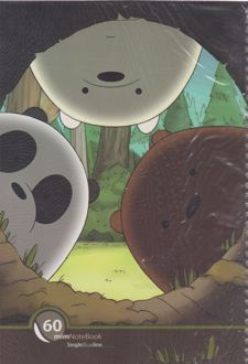 دفتر 60 برگ جلد سیمی فانتزی (میم) خرس ها