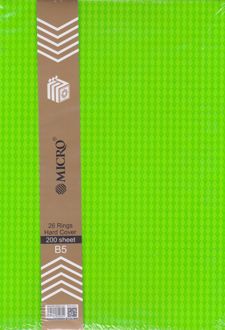 دفترکلاسوری 26 حلقه 200 برگ قفل فلز میکرو سری برجسته (سبز)