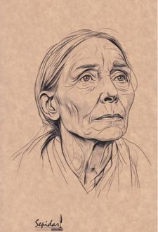 دفتر 80 برگ رقعی کرافت بی‌خط سری مشاهیر (سپیدار) Kathe Kollwitz