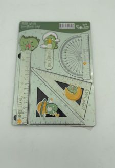 پک خطکش گونیا چوبی مهندس کوچولو (دکمه) - سبز