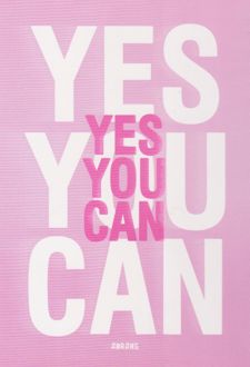 پلنر 80 برگ A5 روزانه و هفتگی 20*14 سیمی آبرنگ کد A019 (صورتی کمرنگ yes you can)