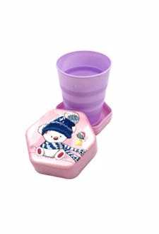 لیوان تاشوی طرح فانتزی (فرمی نو) - بنفش شش‌وجهی